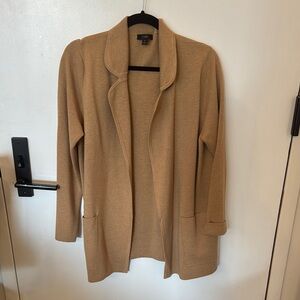 Like new! JCrew open front camel blazer cardigan